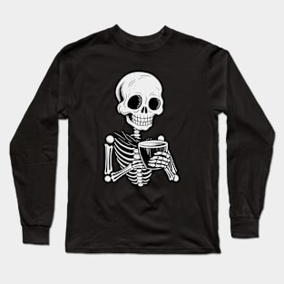 Skeleton coffee Long Sleeve T-Shirt